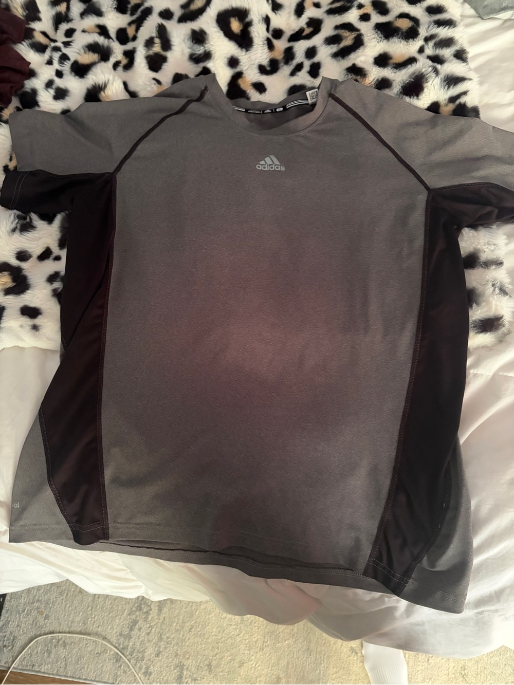 Adidas Men’s Grey and Black Active Shirt